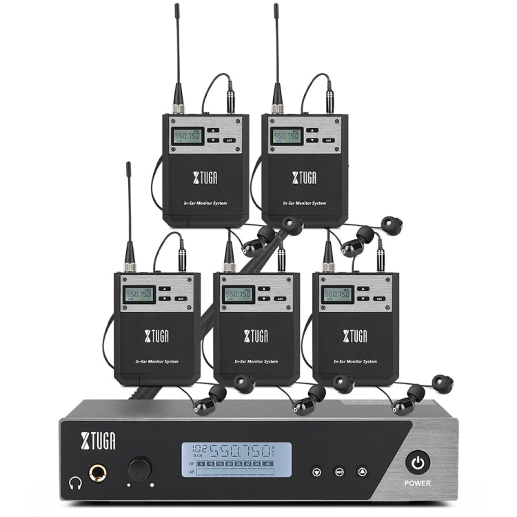 XTUGA IEM1100 Professional Wireless In Ear Monitor System, 1 BodyPacks, 2 BodyPacks, 4 BodyPacks, 5 BodyPacks