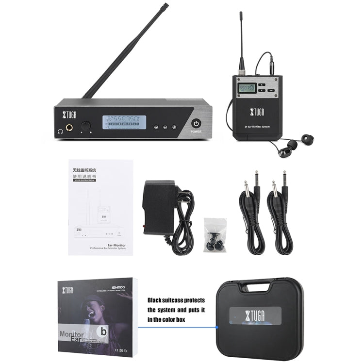 XTUGA IEM1100 Professional Wireless In Ear Monitor System, 1 BodyPacks, 2 BodyPacks, 4 BodyPacks, 5 BodyPacks