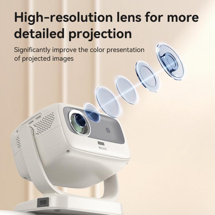 Yesido TV13 1280x720P 190ANSI Android 9.0 Series Smart Projector, EU Plug, UK Plug