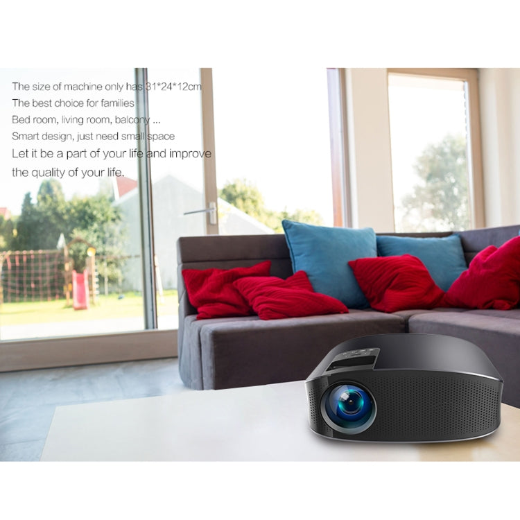 YG610 1280x768P Portable Home Theater LED HD Digital Projector, Support Mobile Phone Plug-in Connection