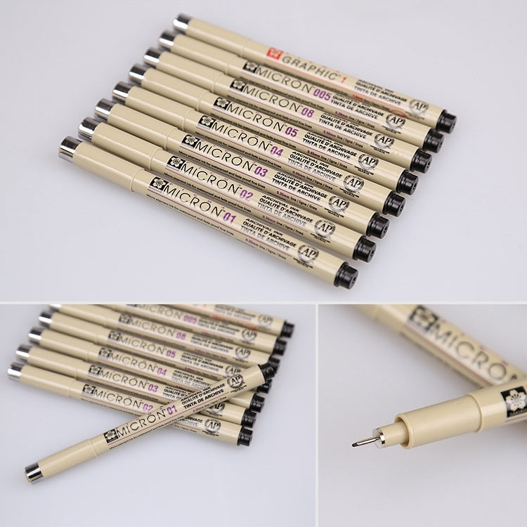 2 PCS Archival Pigment Ink Drawing Fineliner Pens Nib Manga Micron Pen, 0.25mm, 0.3mm, 0.35mm, 0.45mm, 0.5mm