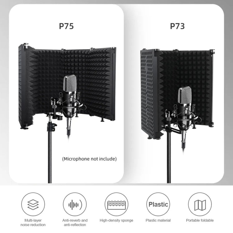 XTUGA P73 Foldable Recording Microphone Isolation Shield, P73