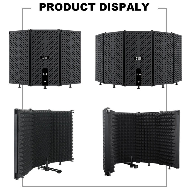 XTUGA P73 Foldable Recording Microphone Isolation Shield, P73