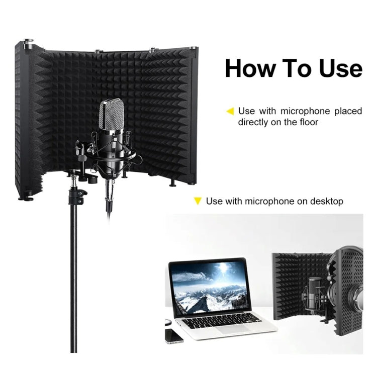 XTUGA P75 Foldable Recording Microphone Isolation Shield, P75