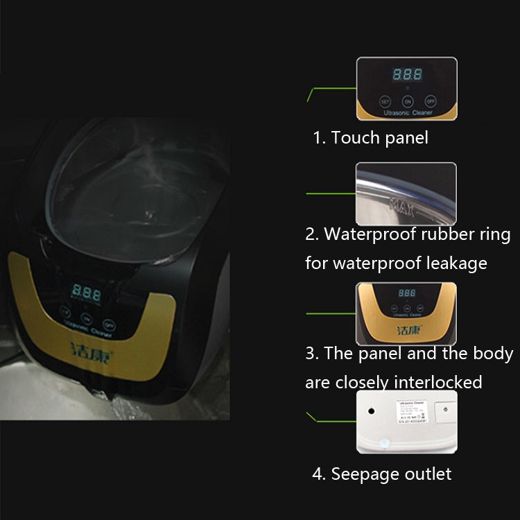 Jie Kang CE-5700A Ultrasonic Cleaner Household Jewelry Denture Glasses Cleaner, US Plug, EU Plug, AU Plug, UK Plug