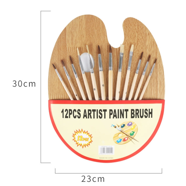 Bristle And Horsehair Hand-Painted Paint Pen Log Brush Set, Hand-Painted Pen