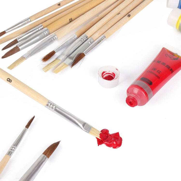 Bristle And Horsehair Hand-Painted Paint Pen Log Brush Set, Hand-Painted Pen