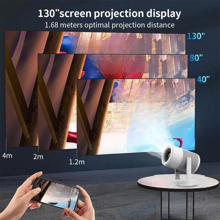 J1 1280 X 720P Projector WiFi 6 Android 11 System Supports Mirroring Screen, EU Plug, US Plug, UK Plug, AU Plug