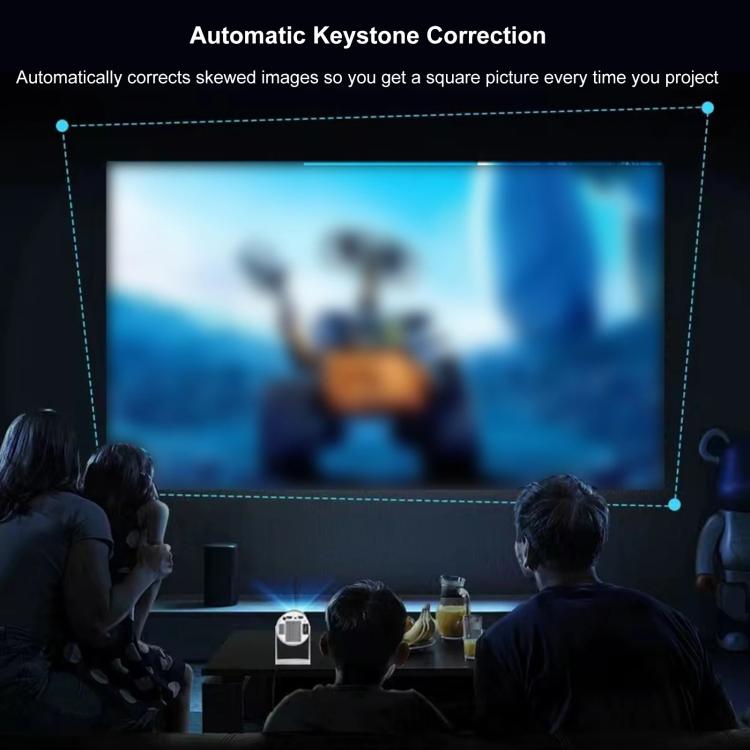 J1 1280 X 720P Projector WiFi 6 Android 11 System Supports Mirroring Screen, EU Plug, US Plug, UK Plug, AU Plug