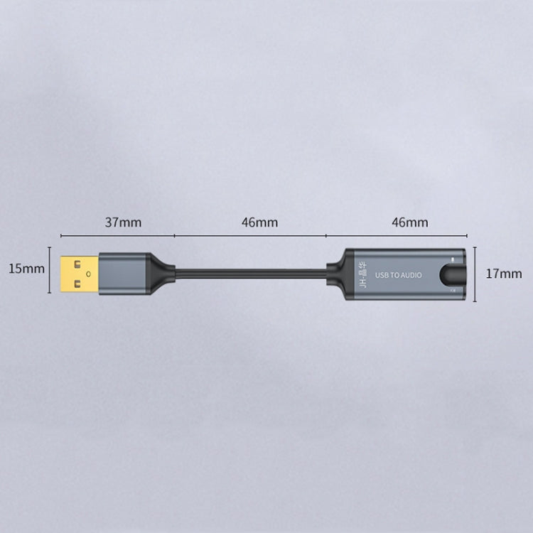 JINGHUA Z17 USB Sound Card With Cable Cell Phone Earphone Audio Converter, 0.2m, 0.5m