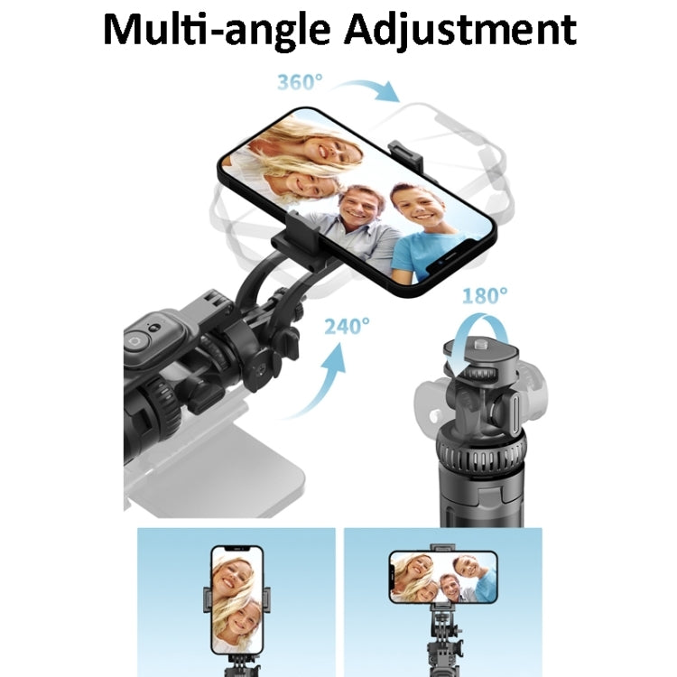 2m Metal Tripod Selfie Stick With 4 Expansion Interfaces & D07 Fill Light for Phone Camera, With D07 Fill Light