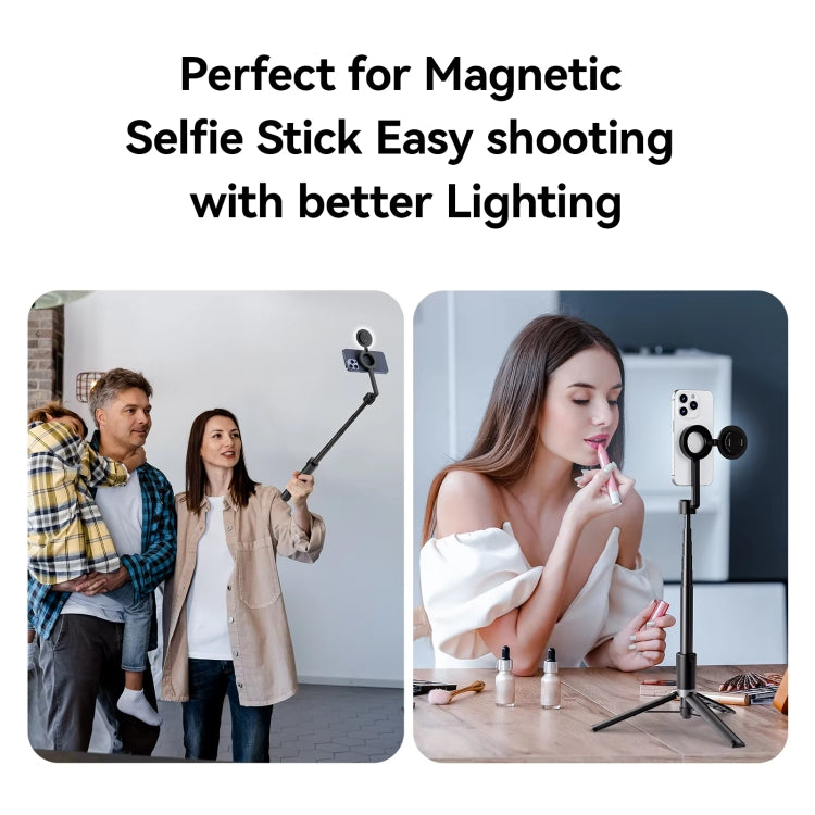 TELESIN Magnetic Selfie Light Rechargeable Reversible Design Fill Light, P5-BGD-01