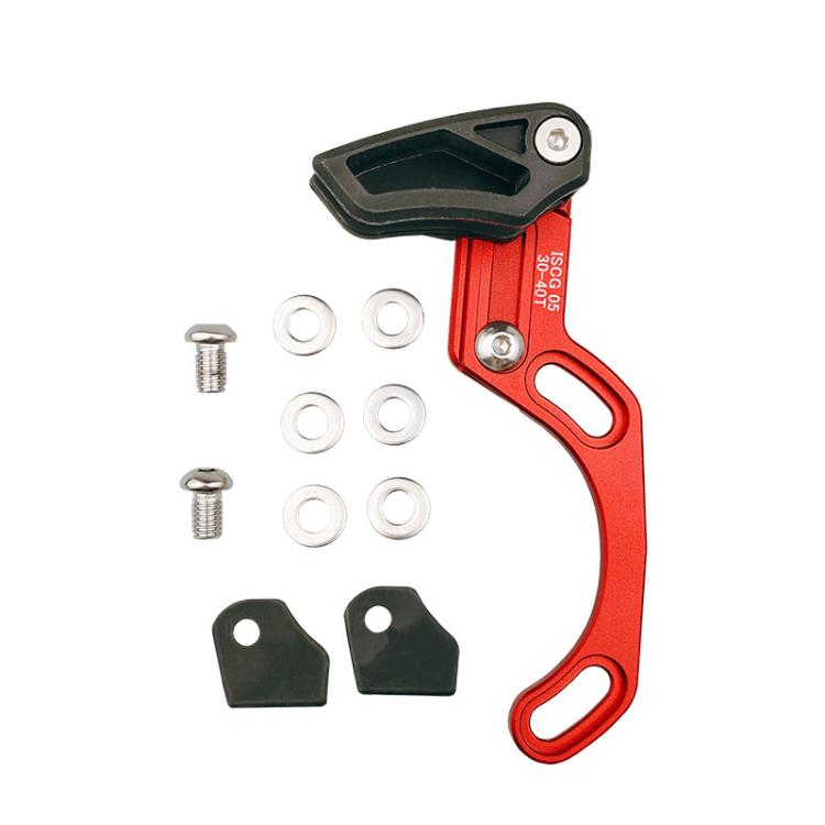 Bicycle Front Derailleur Single-Plate Positive Negative Tooth Chain Guide, ISG03 Model Black, ISG03 Model Red, ISG05 Model Black, ISG05 Model Red, BB Center Shaft Model Black, BB Center Shaft Model Red