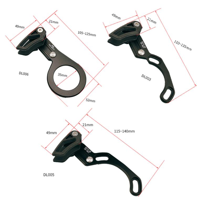 Bicycle Front Derailleur Single-Plate Positive Negative Tooth Chain Guide, ISG03 Model Black, ISG03 Model Red, ISG05 Model Black, ISG05 Model Red, BB Center Shaft Model Black, BB Center Shaft Model Red