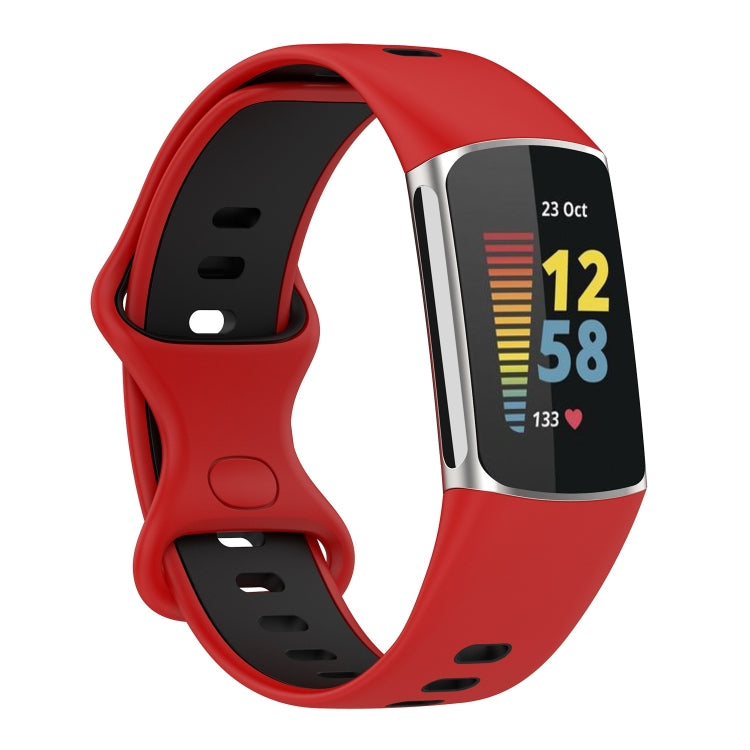 Two-color Silicone Replacement Strap Watchband, For Fitbit Charge 5