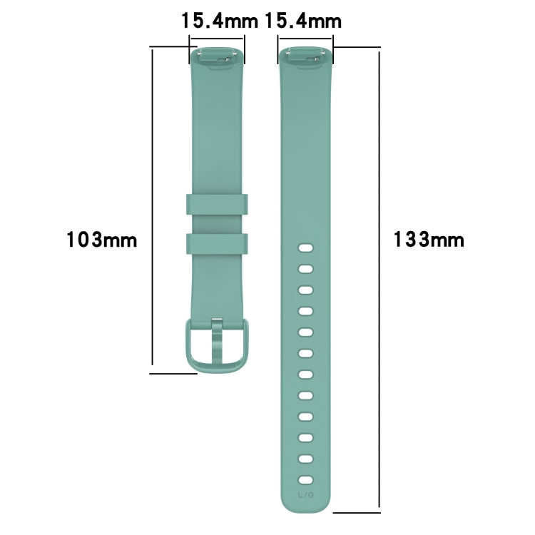 For Fitbit Inspire3 Solid Color Silicone Watch Band, L Size, S Size