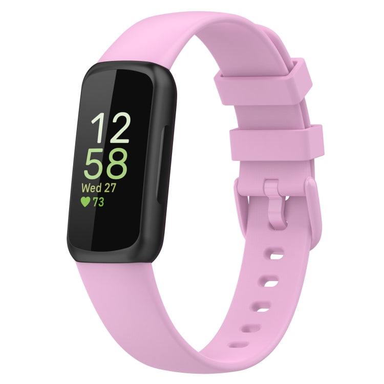 For Fitbit Inspire3 Solid Color Silicone Watch Band, L Size, S Size