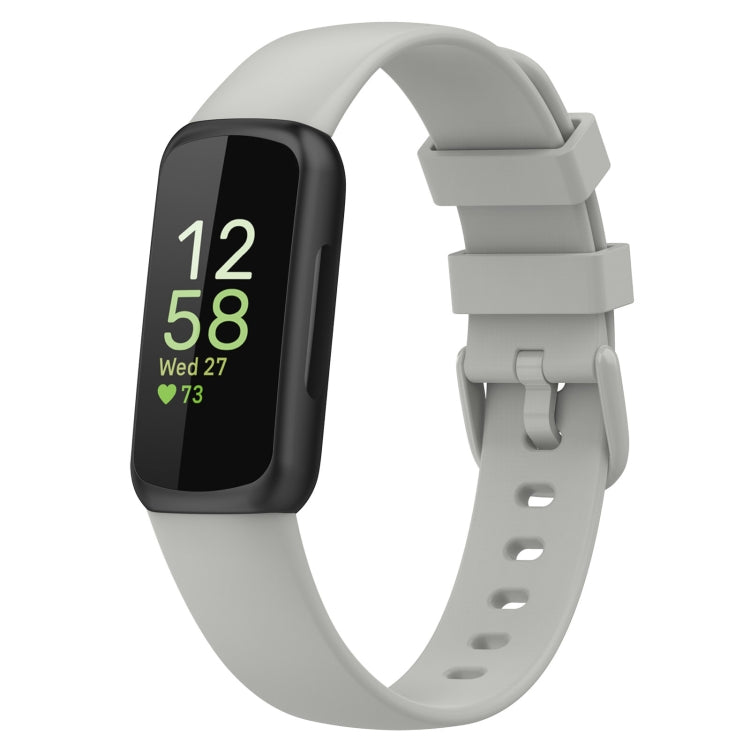 For Fitbit Inspire3 Solid Color Silicone Watch Band, L Size, S Size