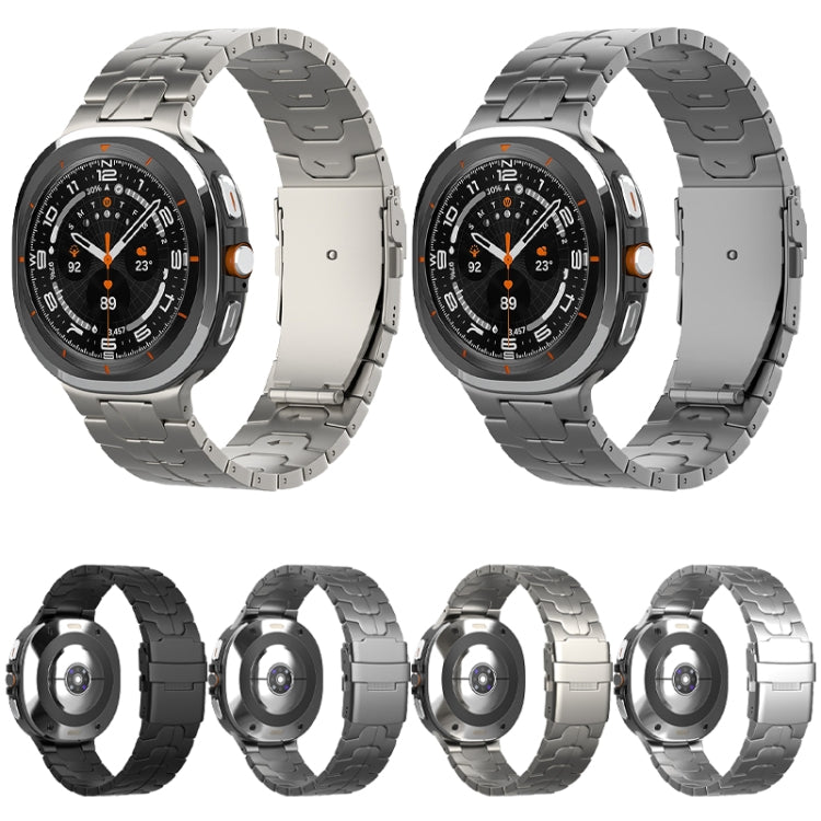 Safety Buckle Pure Titanium Watch Band, For Samsung Galaxy Watch Ultra 47mm