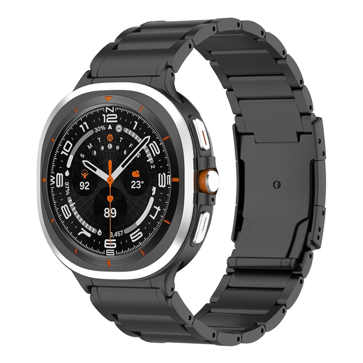 Three Beads Tortoise Buckle Titanium Steel Watch Band, For Samsung Galaxy Watch Ultra 47mm