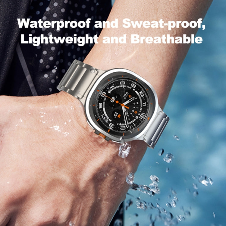 Three Beads Tortoise Buckle Titanium Steel Watch Band, For Samsung Galaxy Watch Ultra 47mm