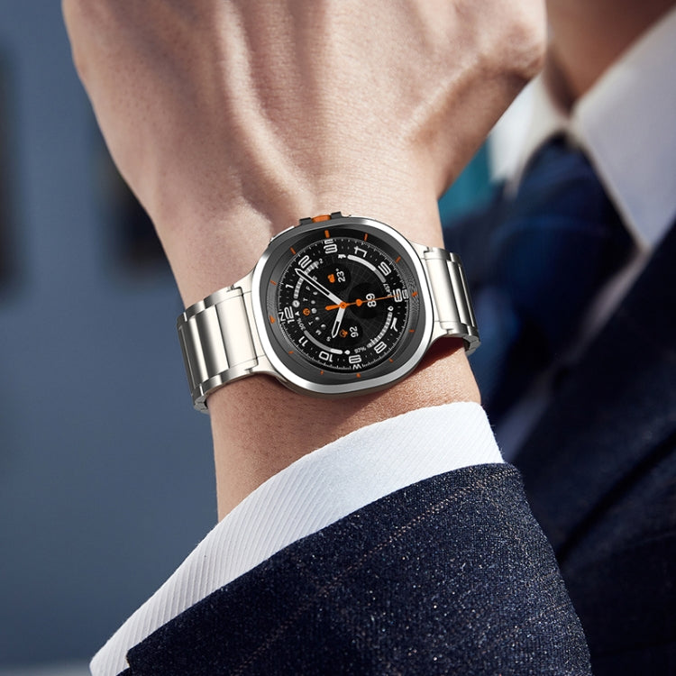 Three Beads Tortoise Buckle Titanium Steel Watch Band, For Samsung Galaxy Watch Ultra 47mm