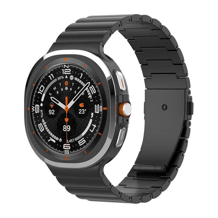 One Bead Flat Buckle Pure Titanium Watch Band, For Samsung Galaxy Watch Ultra 47mm