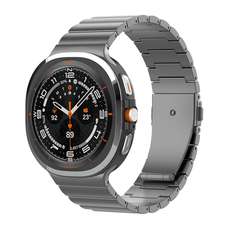 One Bead Flat Buckle Pure Titanium Watch Band, For Samsung Galaxy Watch Ultra 47mm