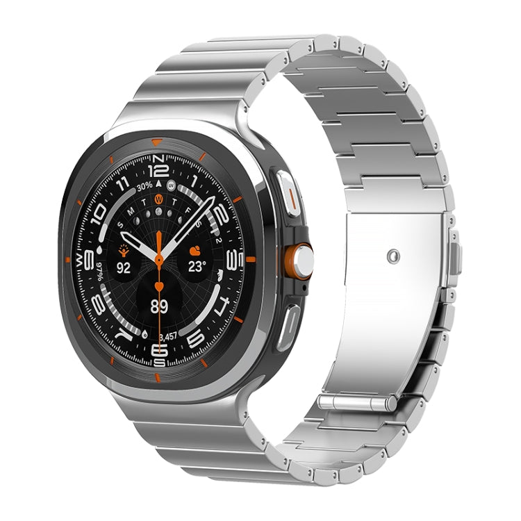 One Bead Flat Buckle Pure Titanium Watch Band, For Samsung Galaxy Watch Ultra 47mm