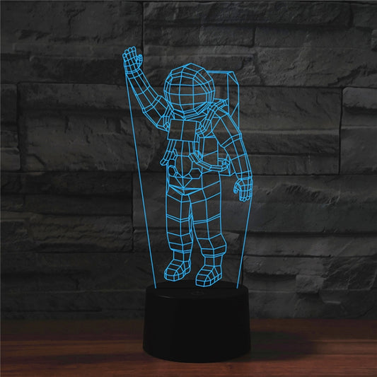 Astronaut Shape 3D Colorful LED Vision Light Table Lamp, USB & Battery Version, USB & Battery Version
