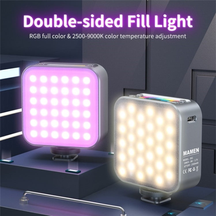 D01 Dimmable Photography LED Fill Light Portable Mini Camera Phone RGB Fill Light, D01