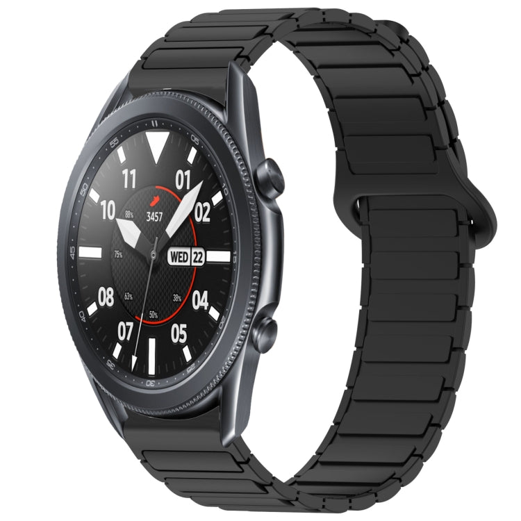 Dual Color Magnetic Buckle Silicone Watch Band, For Samsung Galaxy Watch3 45mm