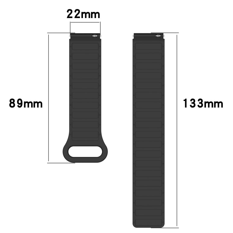 Dual Color Magnetic Buckle Silicone Watch Band, For Samsung Galaxy Watch3 45mm