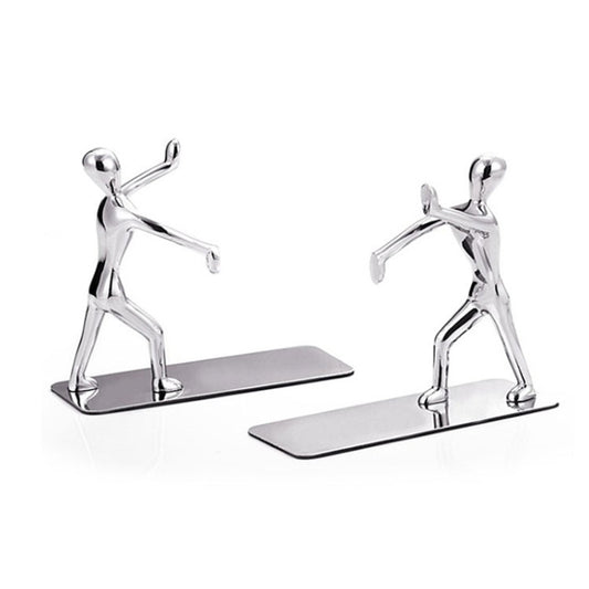 Pair 1 Pair Book Holder Humanoid Figure Non-Skid Art Desk Organizer Bookshelf Office Study Decoration, Non-Skid Art Desk Organizer