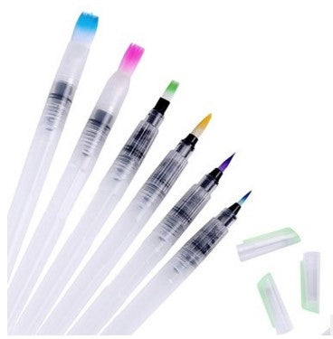 6 PCS Portable Paint Brush Water Color Brush Pencil Soft Watercolor Brush Pen Drawing Art Supplies, 6 PCS Watercolor Pen