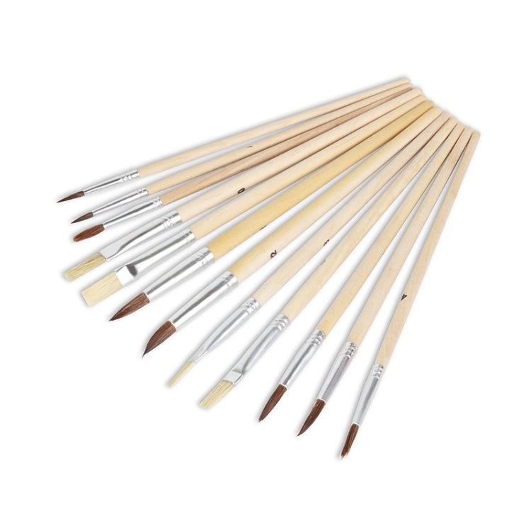 Bristle And Horsehair Hand-Painted Paint Pen Log Brush Set, Hand-Painted Pen