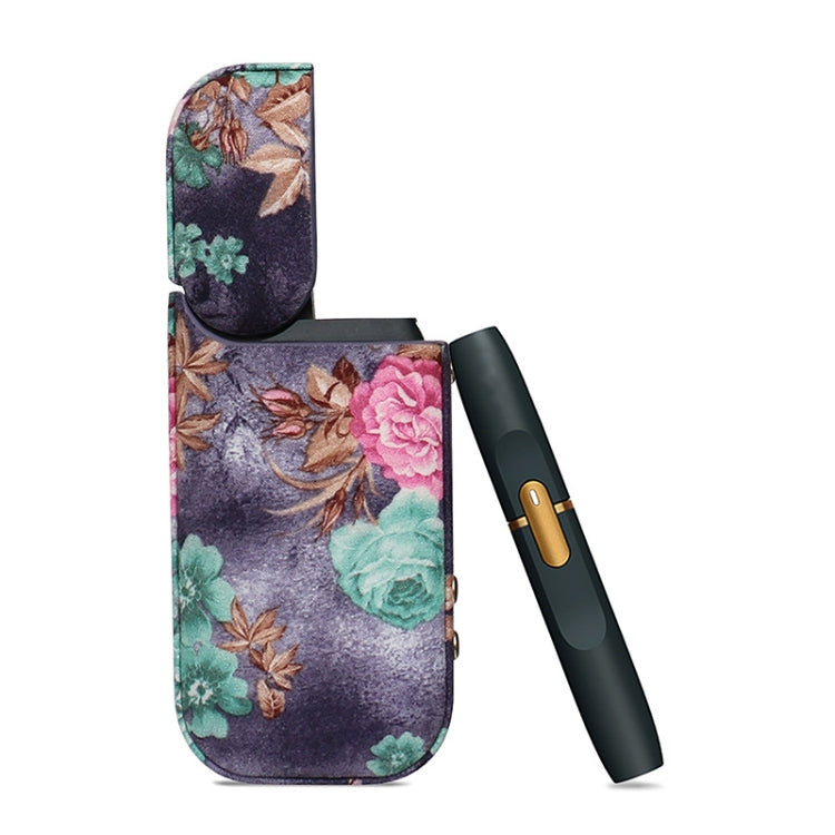 Electronic Cigarette Plush Pattern Protective Case for IQO 2.4 Plus, Contest, Ink Flower, Green, Blue Charm