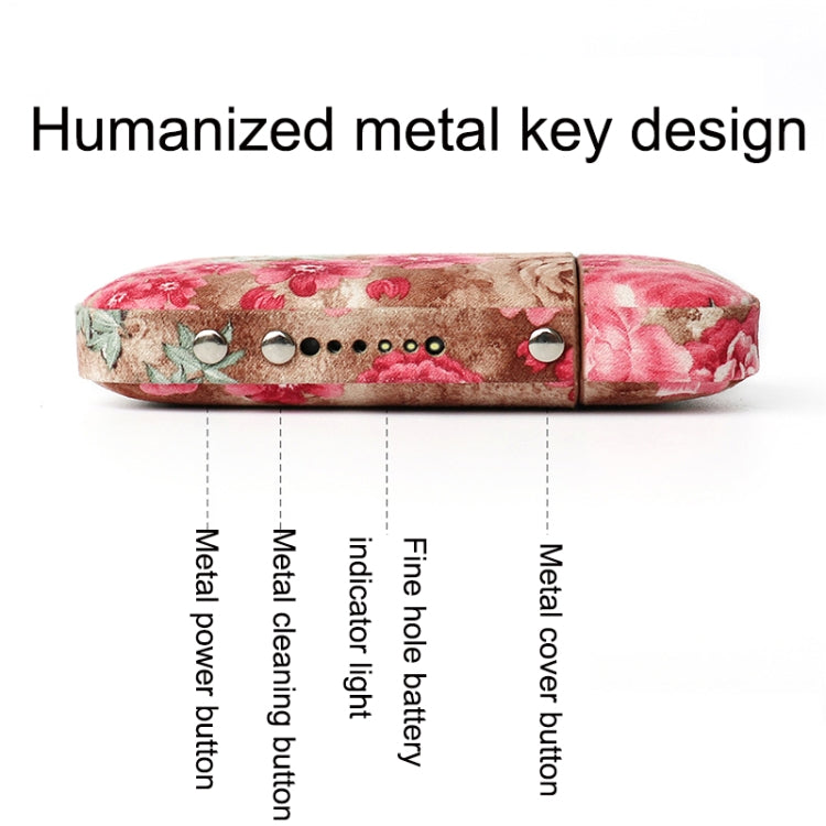 Electronic Cigarette Plush Pattern Protective Case for IQO 2.4 Plus, Contest, Ink Flower, Green, Blue Charm