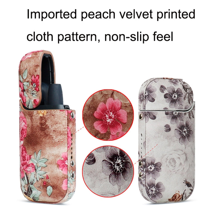 Electronic Cigarette Plush Pattern Protective Case for IQO 2.4 Plus, Contest, Ink Flower, Green, Blue Charm