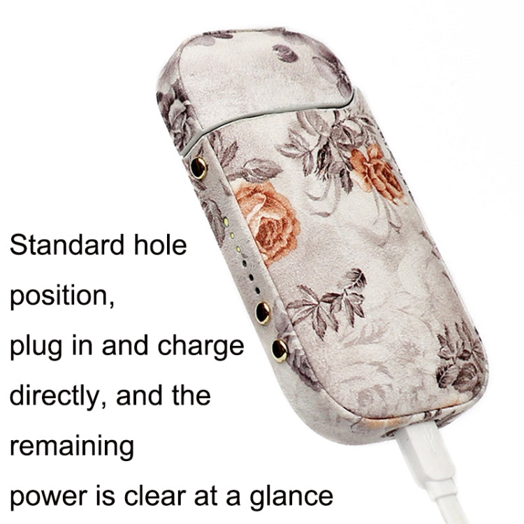 Electronic Cigarette Plush Pattern Protective Case for IQO 2.4 Plus, Contest, Ink Flower, Green, Blue Charm