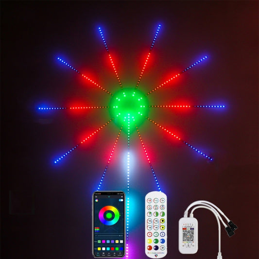 KD0062 USB 24 Key Bluetooth Firework Lantern LED Music Decoration Light, 117LED