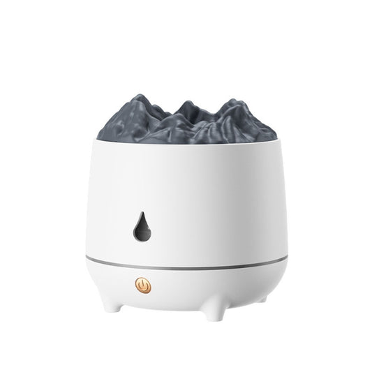 HS01 Simulation Flame Humidifier Home Aromatherapy Machine With Night Light, Simulation Flame (White), Simulation Flame (Black)