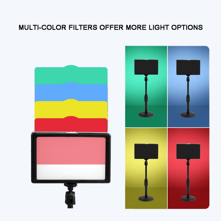 8 Inch 3200-5500K Three-color Temperature Photography Flat-panel Live Fill Light,Spec:, Small Tripod, 30cm Bracket, 42cm Bracket, 0.5m Bracket, 0.5m Bracket +Bluetooth RC, 2.1m Bracket, 2.1m Bracket+Bluetooth RC, Overhead Bracket