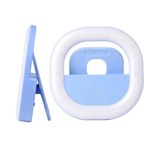 Mobile Phone Fill Light Rechargeable Clip Ring Selfie Light, White, Pink, Blue