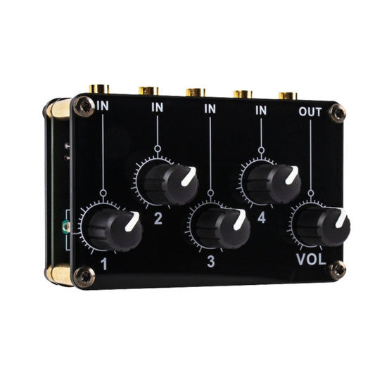 Portable 4-Way Stereo Line Passive Mixer Console, TX400