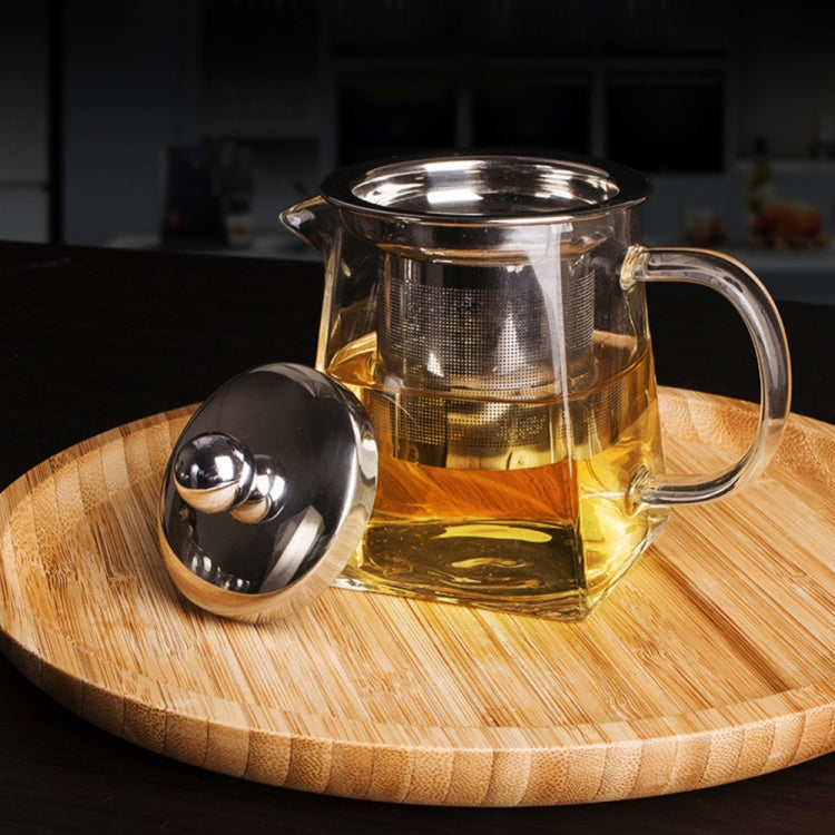 Stainless Steel Clear Heat Resistant Glass Filter Tea Pot, Capacity: 550ml, Capacity: 550ml